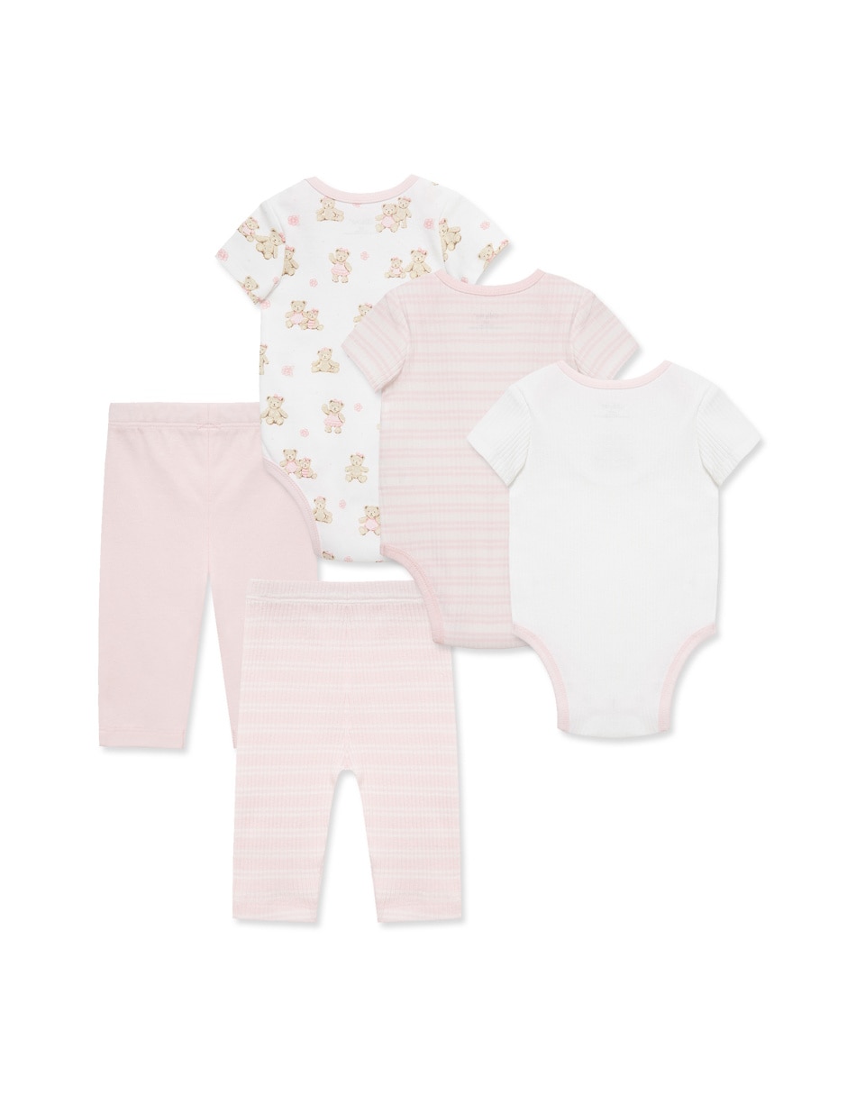 Conjunto de algodón orgánico para bebé niña 4