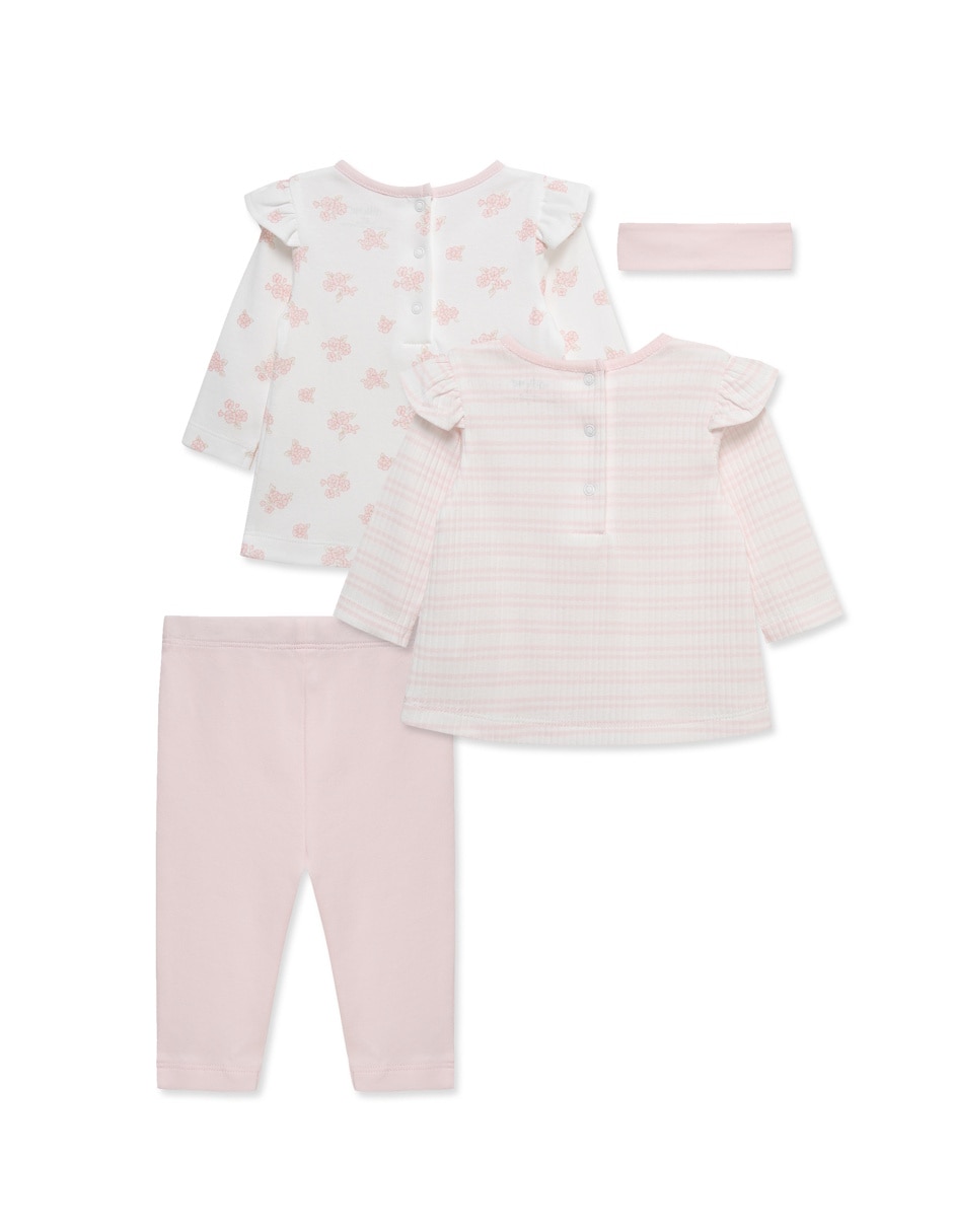 Conjunto de algodón orgánico para bebé niña 4