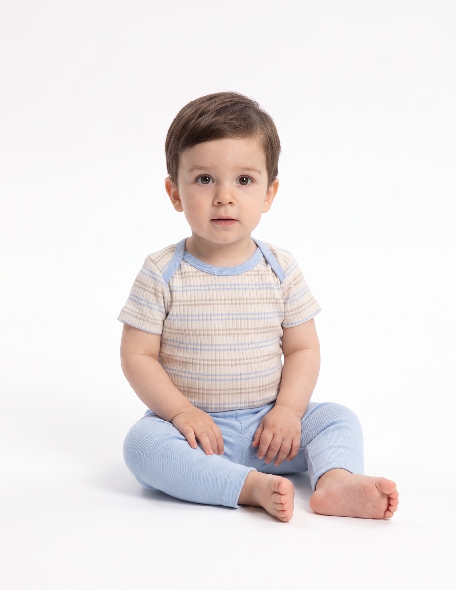 Conjunto casual de algodón orgánico para niño 4