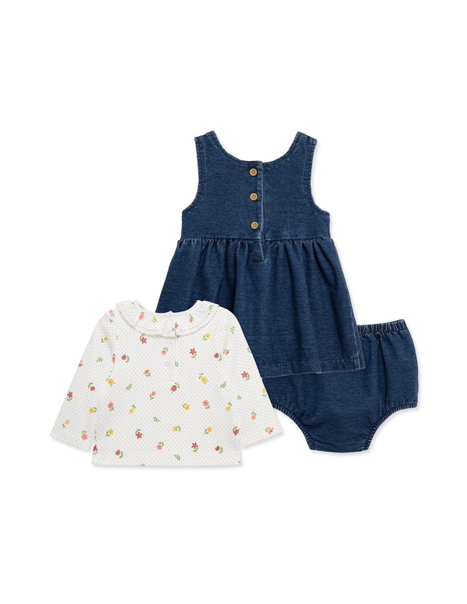 Set vestido manga regular para niña 5