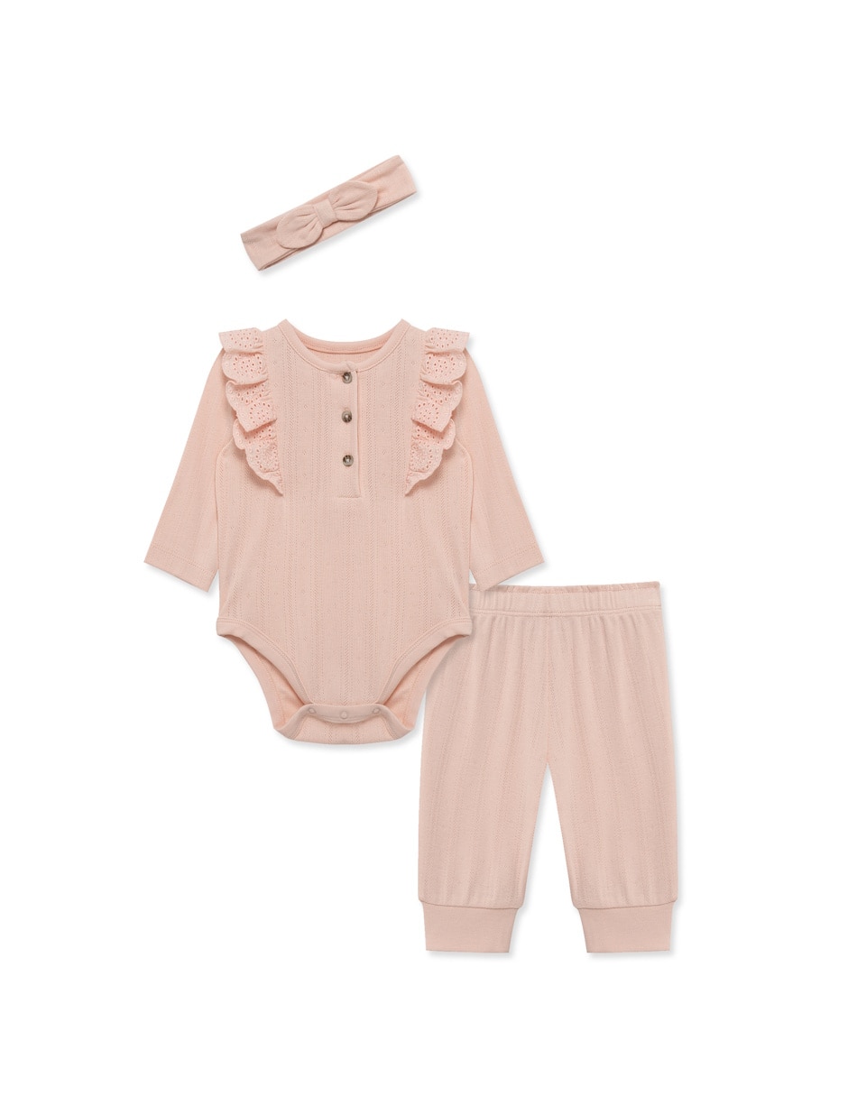 Conjunto casual de algodón para bebé niña