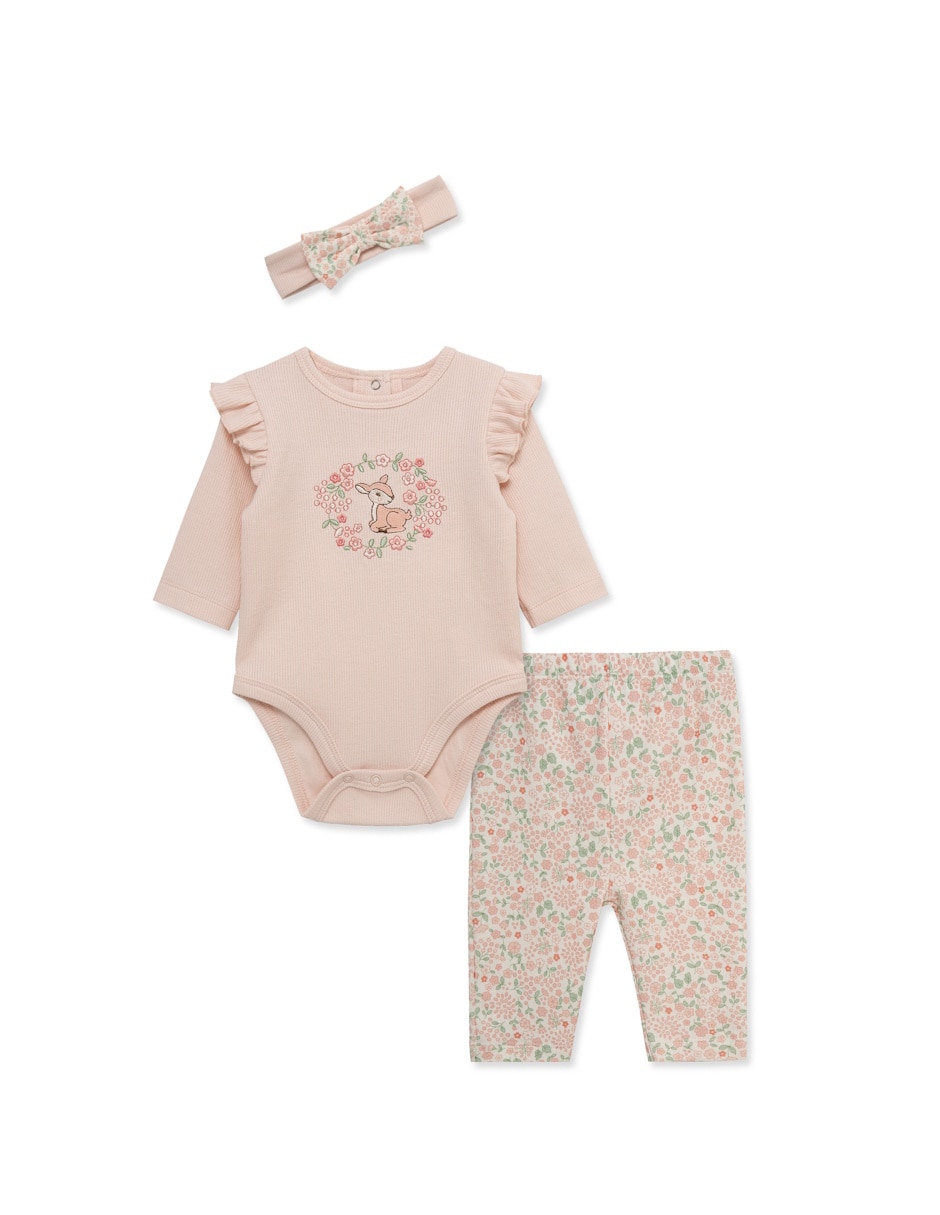 Conjunto casual de algodón para bebé niña