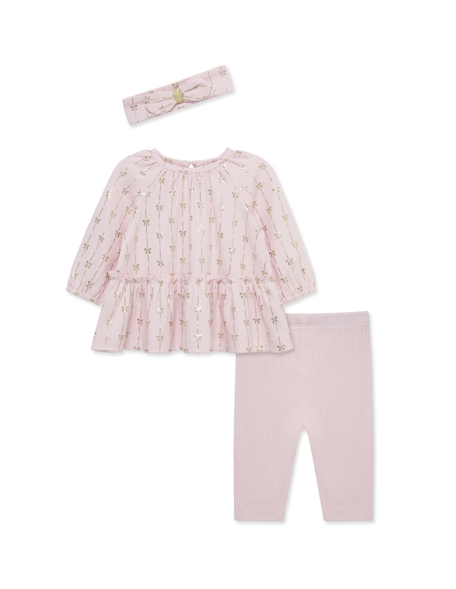 Conjunto casual de algodón para bebe niña