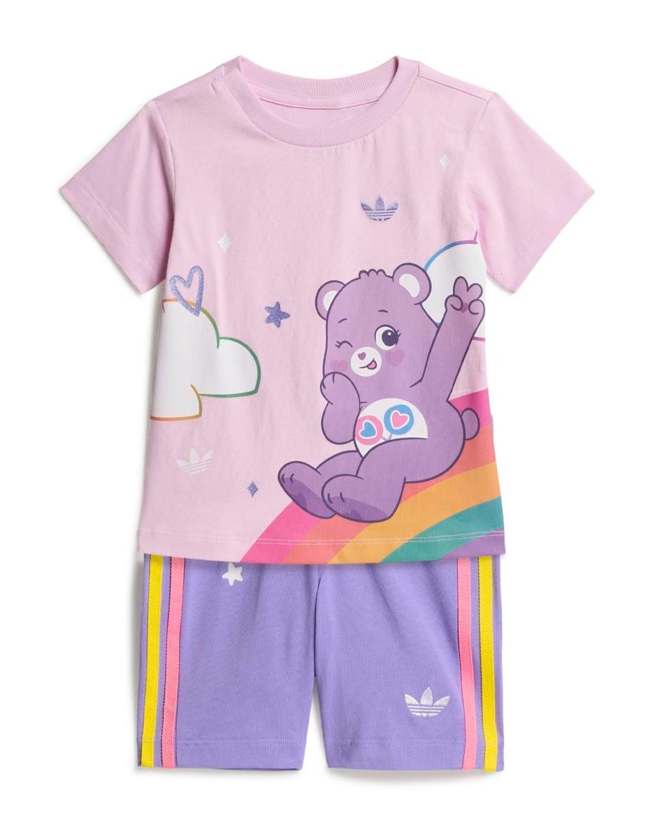 Conjunto deportivo shorts tee para bebé niña Conjunto deportivo shorts tee para bebé niña