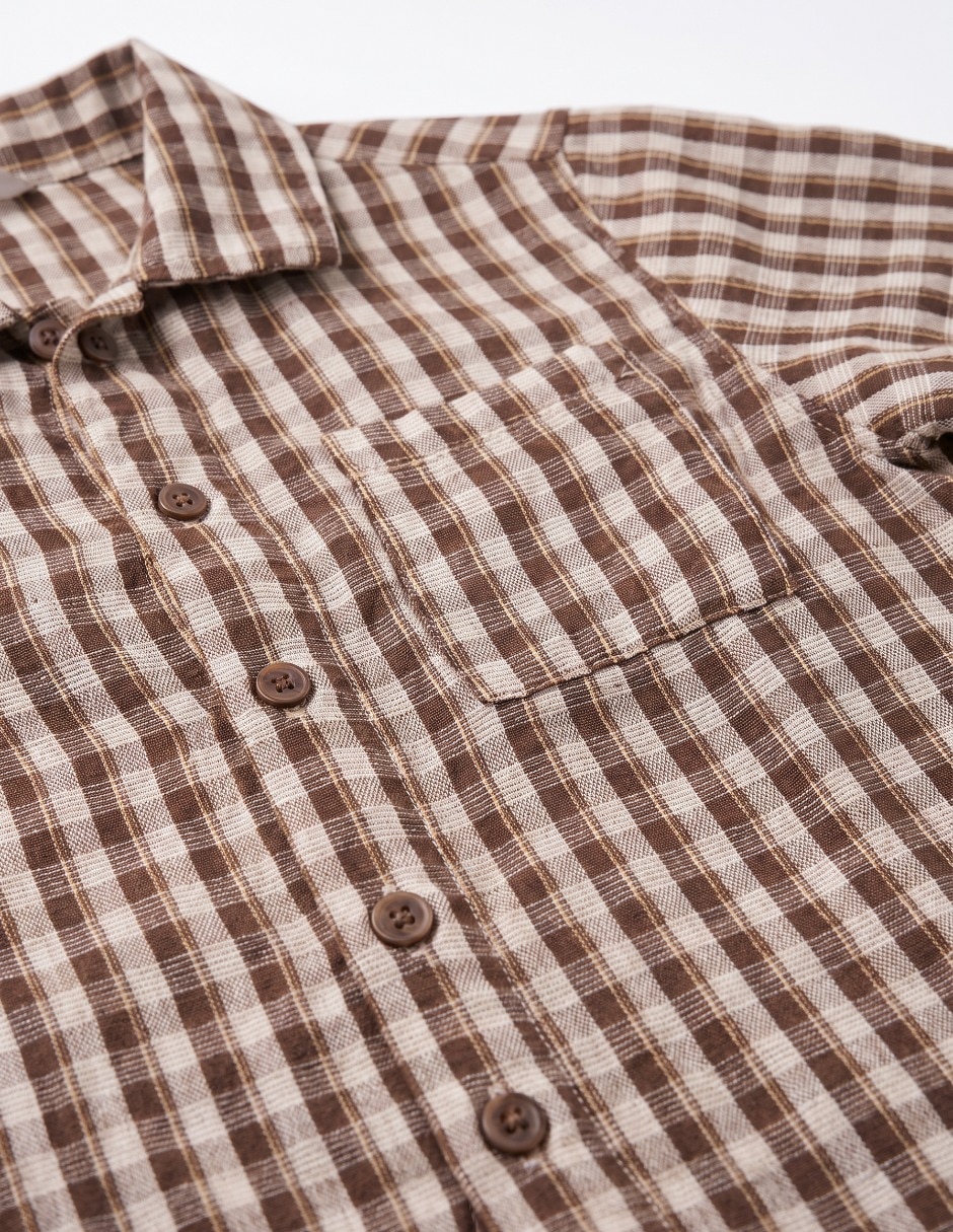 Camisa casual de algodón manga corta para niño 3