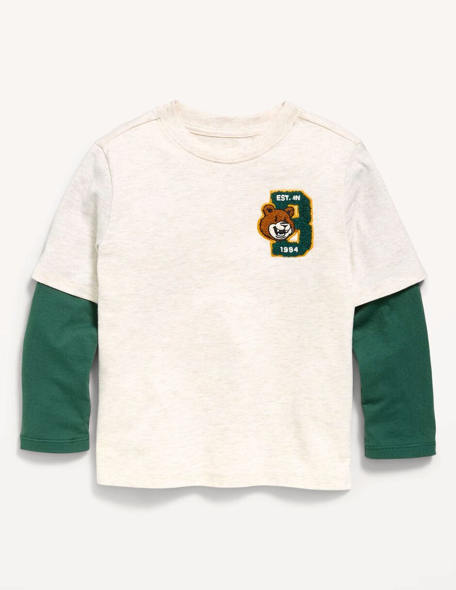 Playera manga larga para bebé niño Playera manga larga para bebé niño