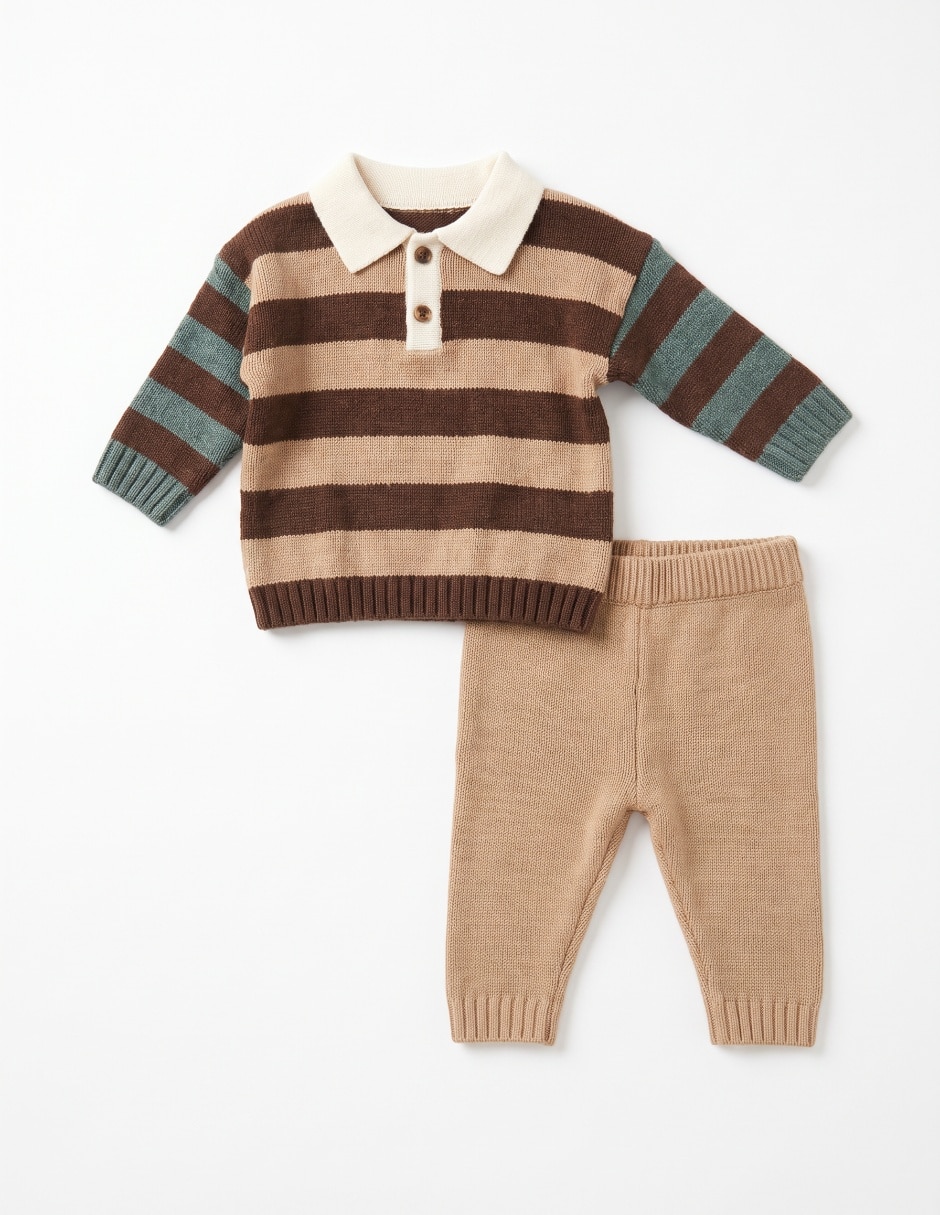 Conjunto casual de algodón para bebé niño Conjunto casual de algodón para bebé niño