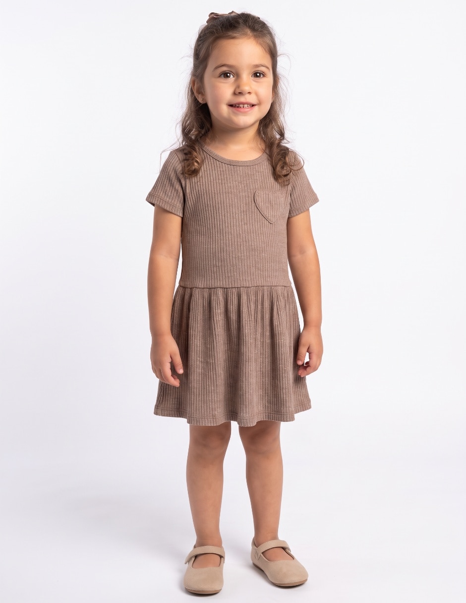 Vestido manga regular para bebé niña 4