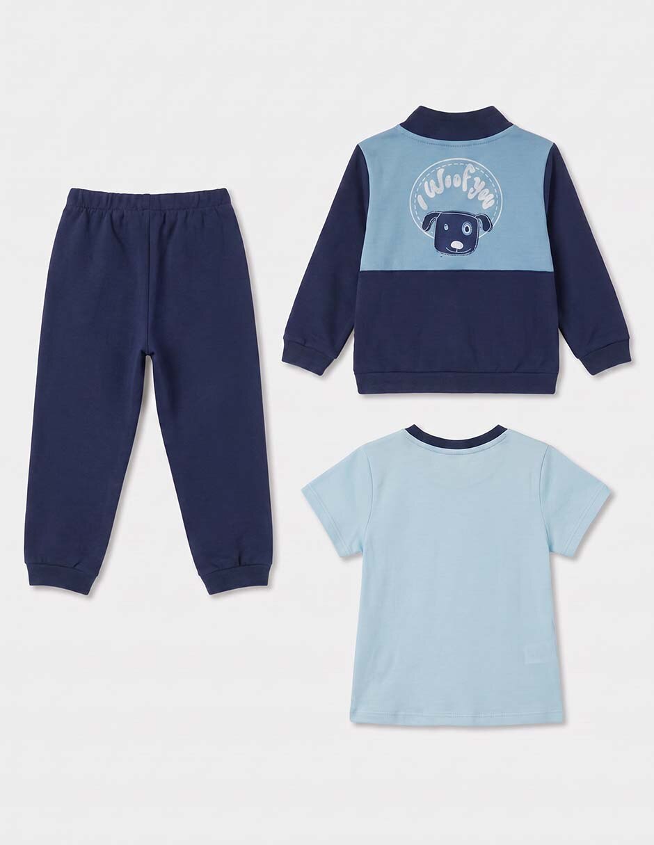 Conjunto casual sin familia o colección de algodón y poliéster para bebé niño 3
