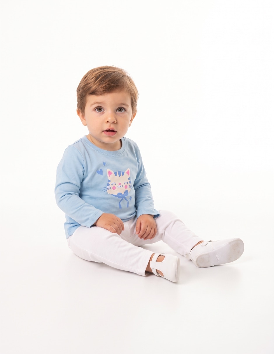 Playera de algodón para bebé niña Playera de algodón para bebé niña