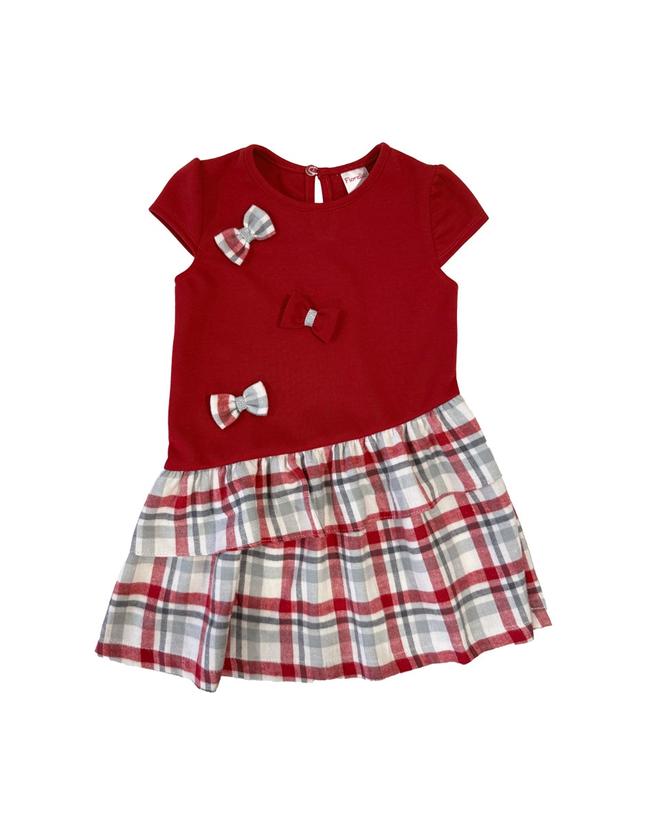 Vestido manga cap para bebé niña Vestido manga cap para bebé niña