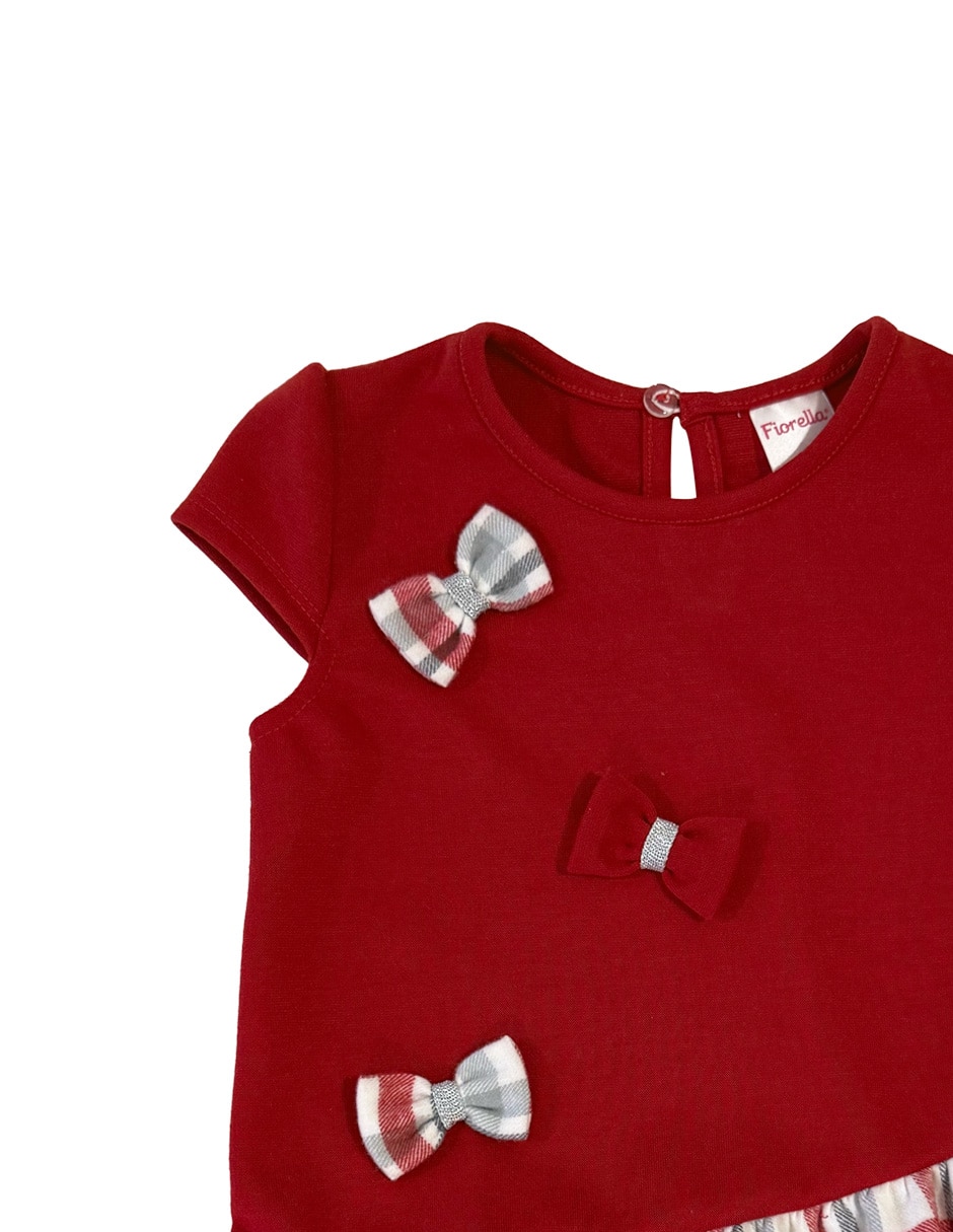 Vestido manga cap para bebé niña 3