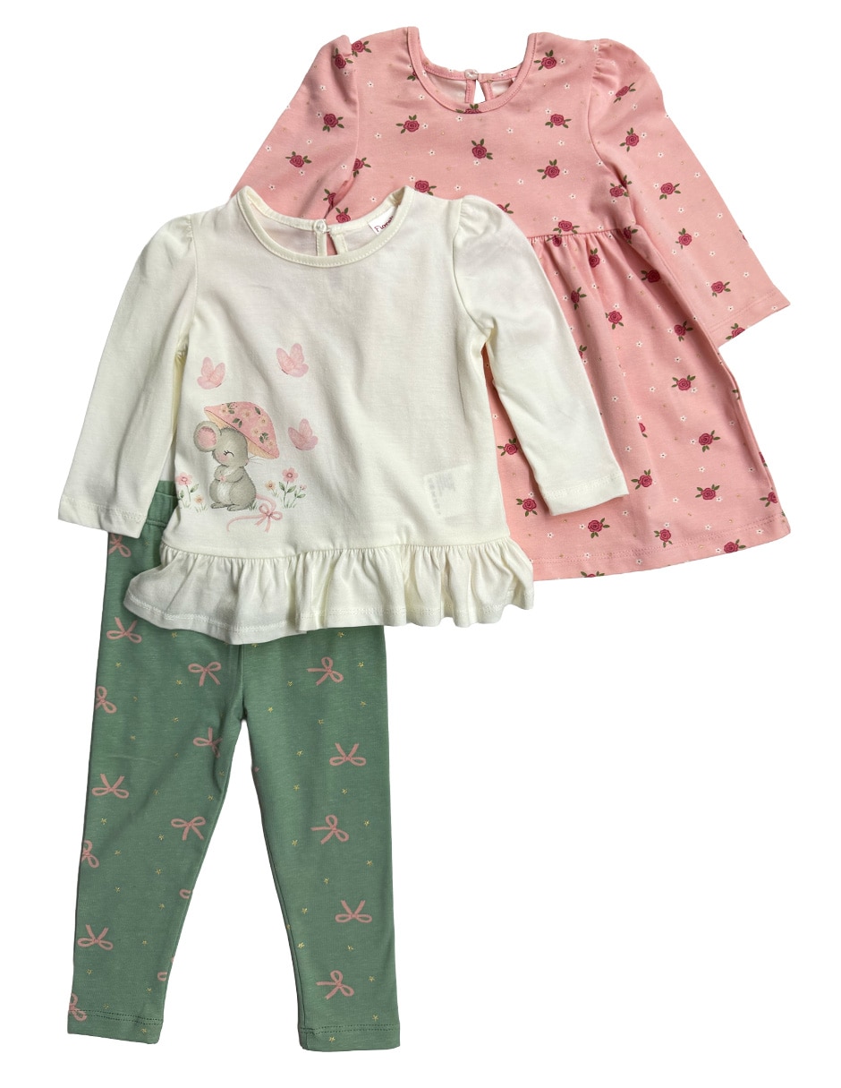 Conjunto de algodón para bebé niña