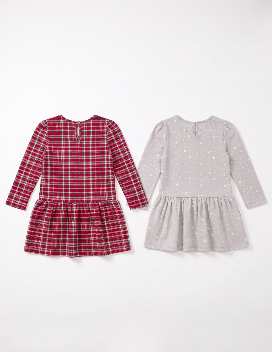 Set vestido manga larga para bebé niña 4