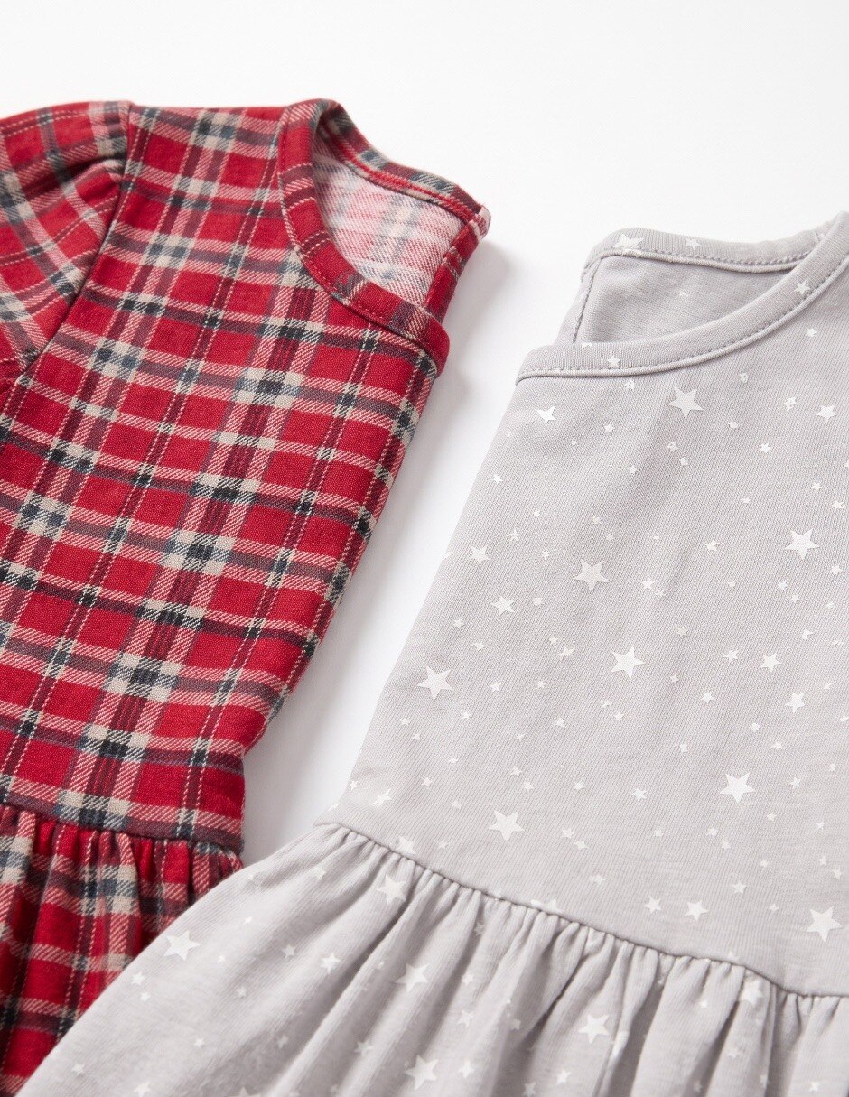 Set vestido manga larga para bebé niña 5