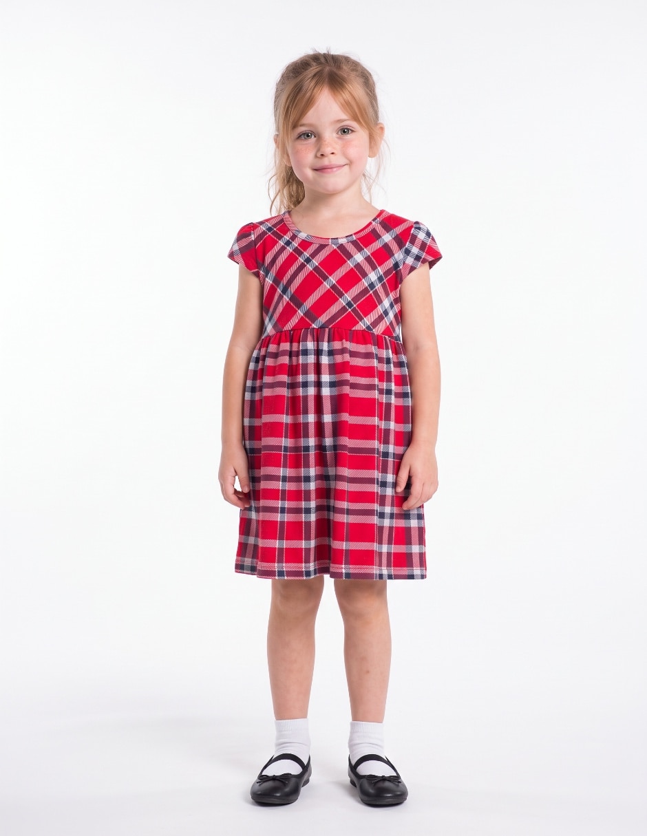 Set vestido manga cap para bebé niña Set vestido manga cap para bebé niña