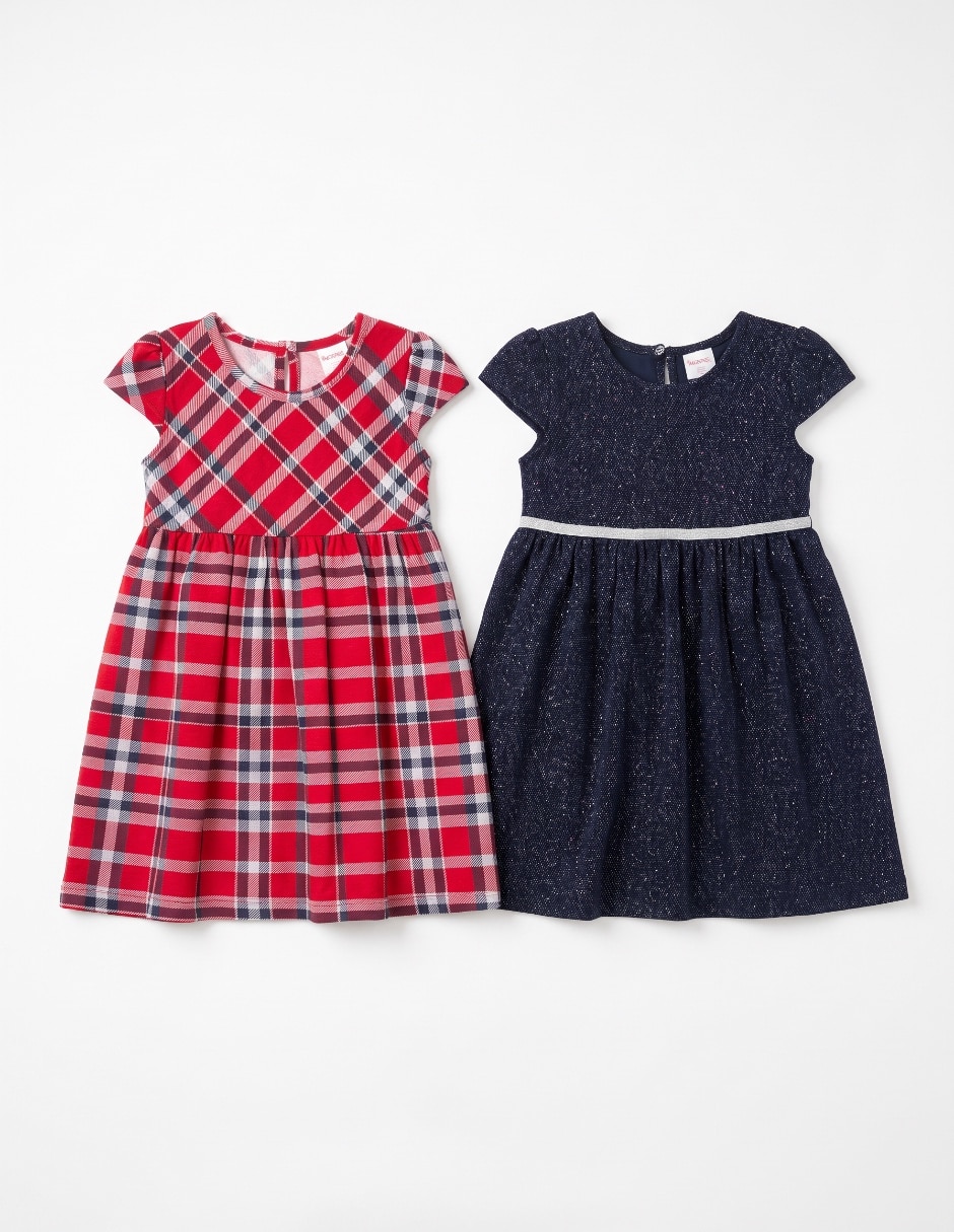 Set vestido manga cap para bebé niña 3