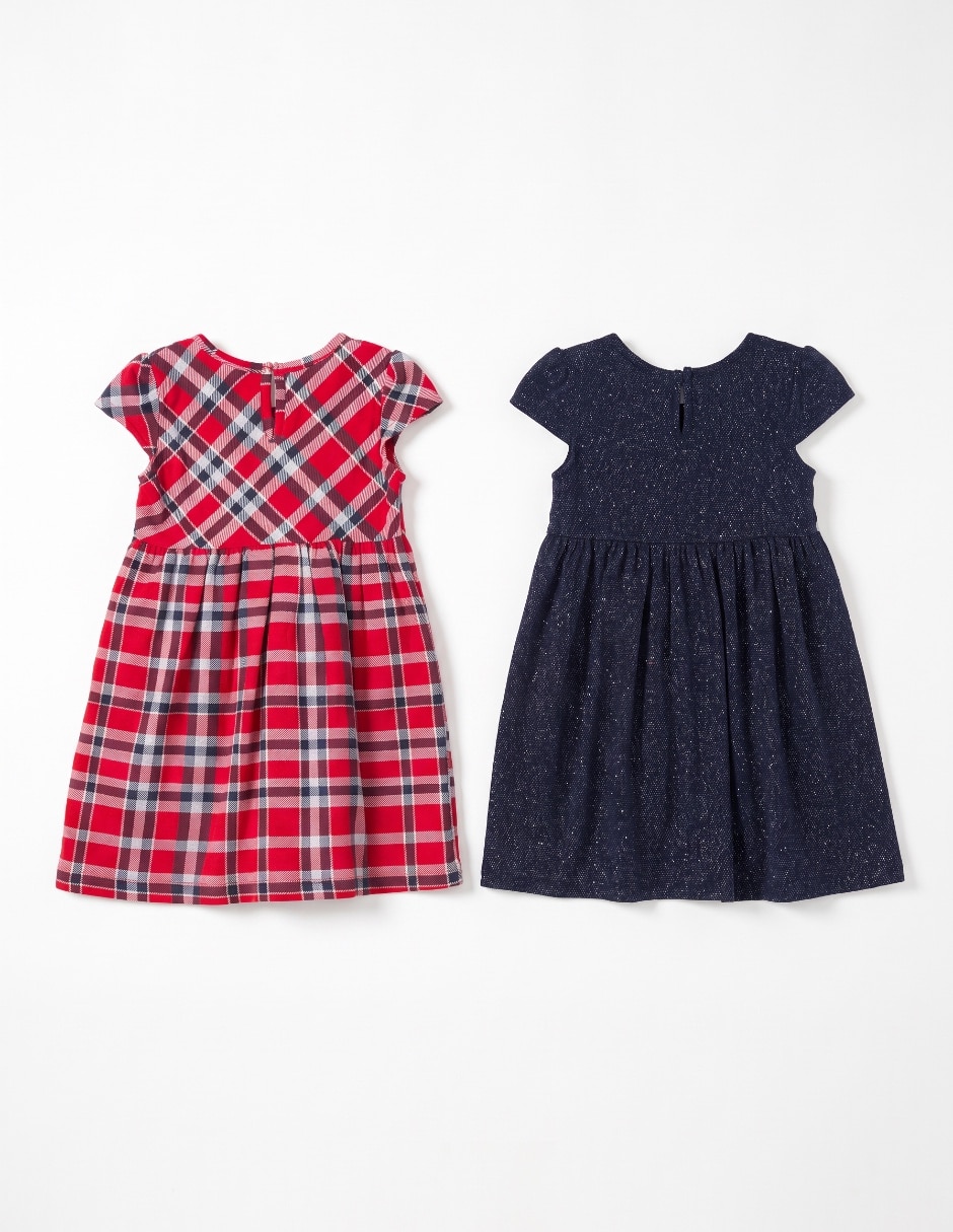Set vestido manga cap para bebé niña 4