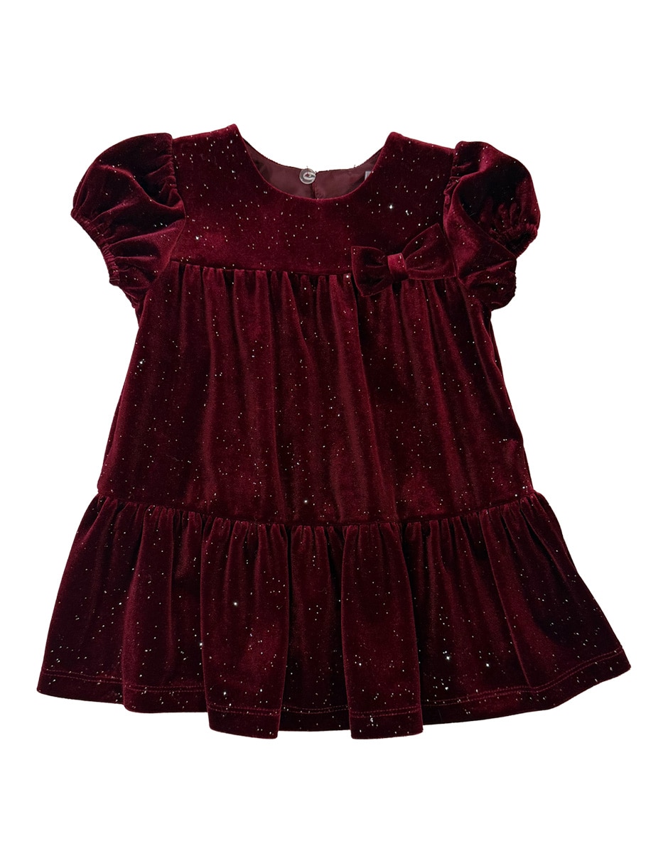 Vestido manga globo para bebé niña