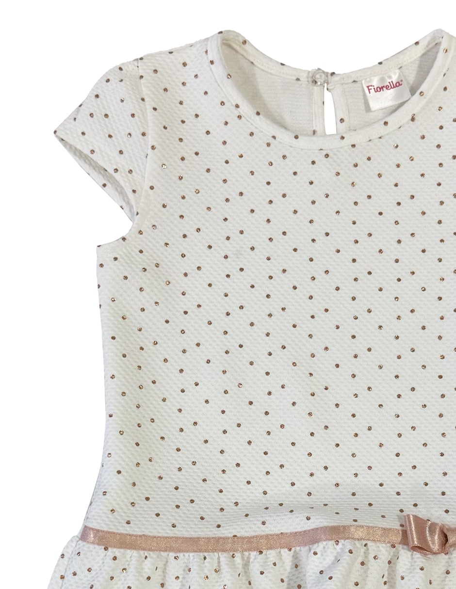 Vestido manga cap para bebé niña 4