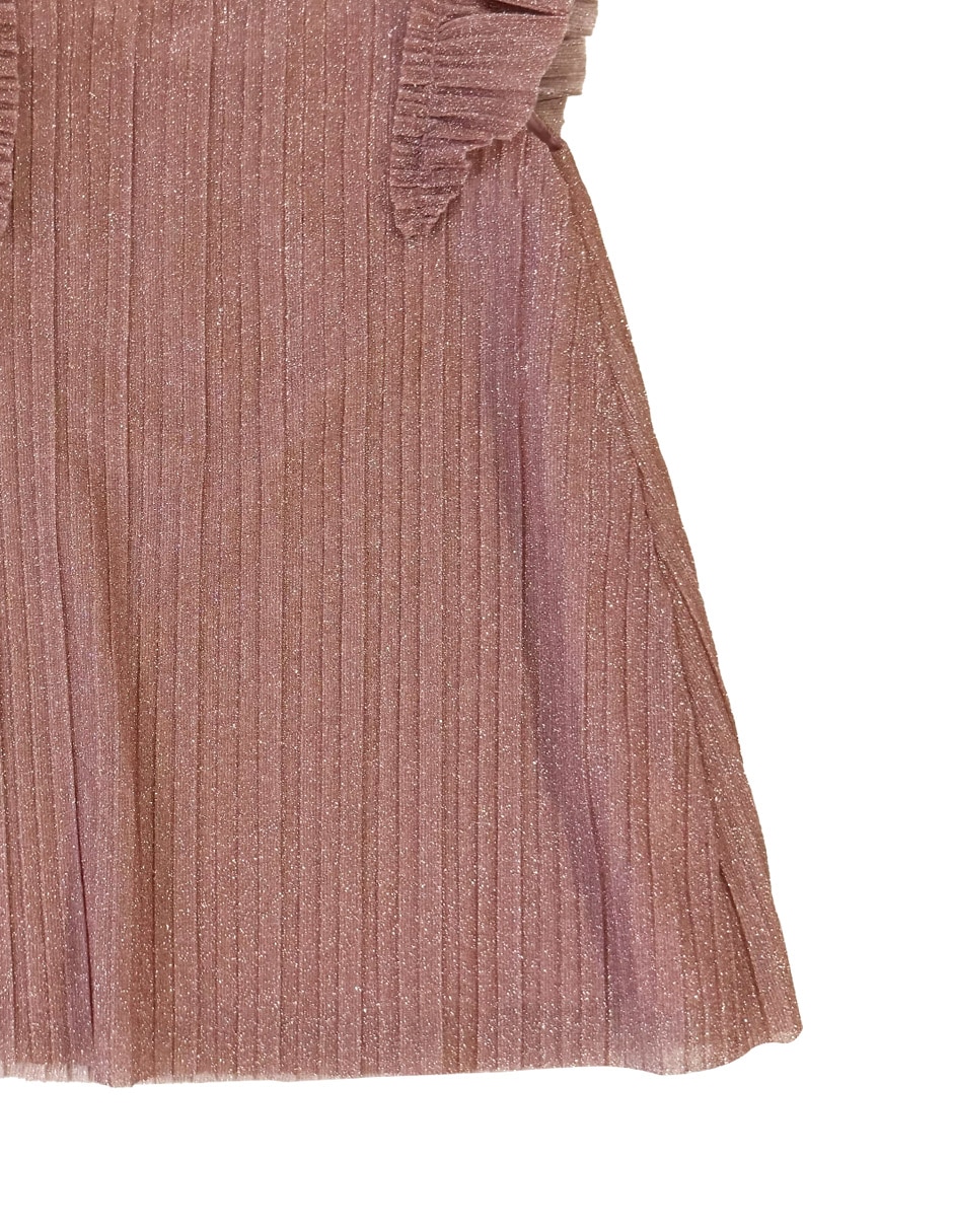 Vestido manga volantes para bebé niña 4