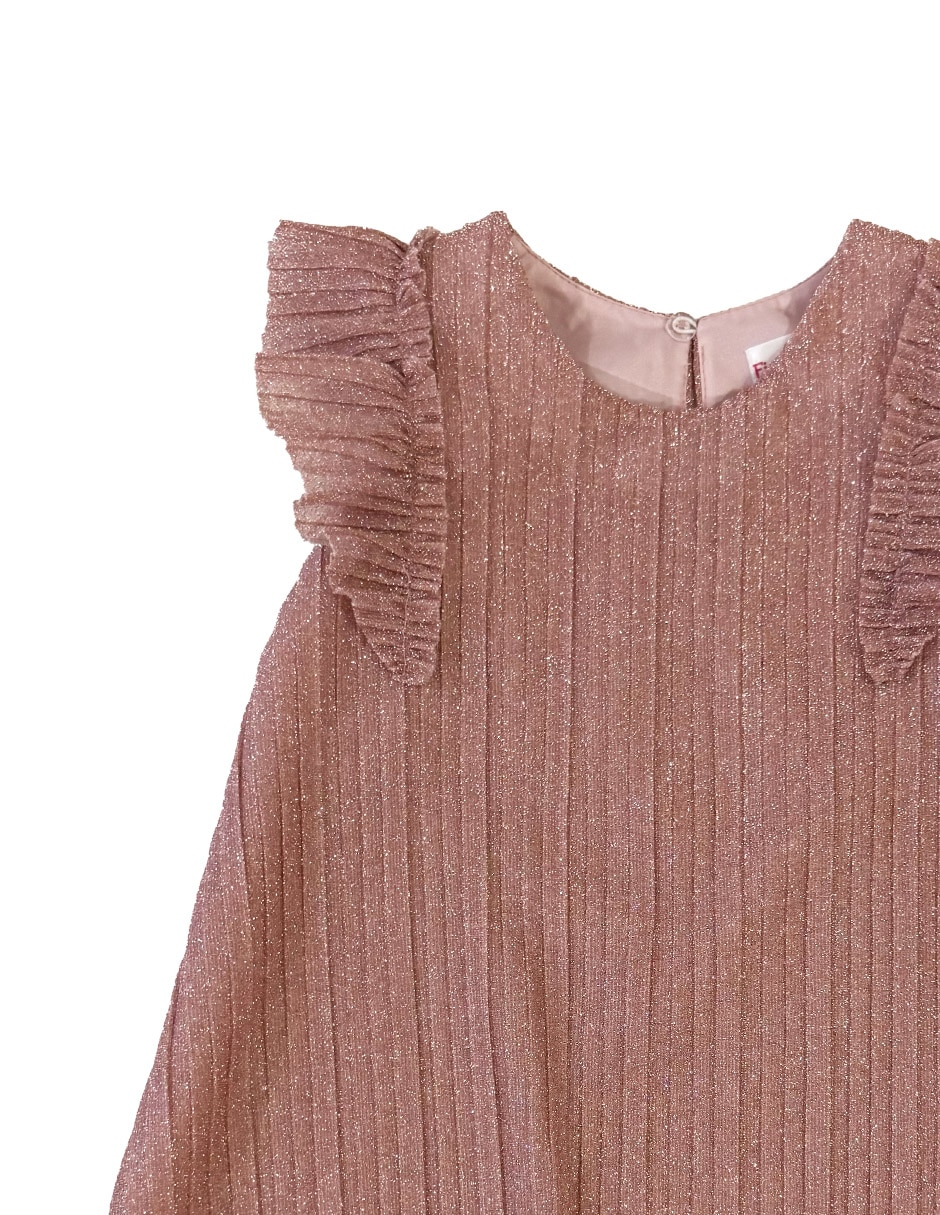Vestido manga volantes para bebé niña 3