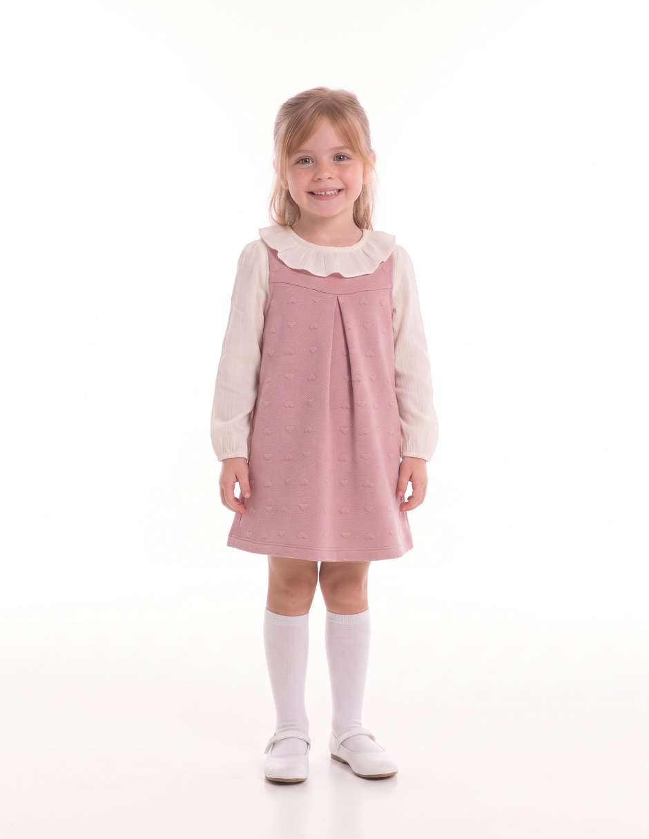 Conjunto jumper de Rayón para bebé niña