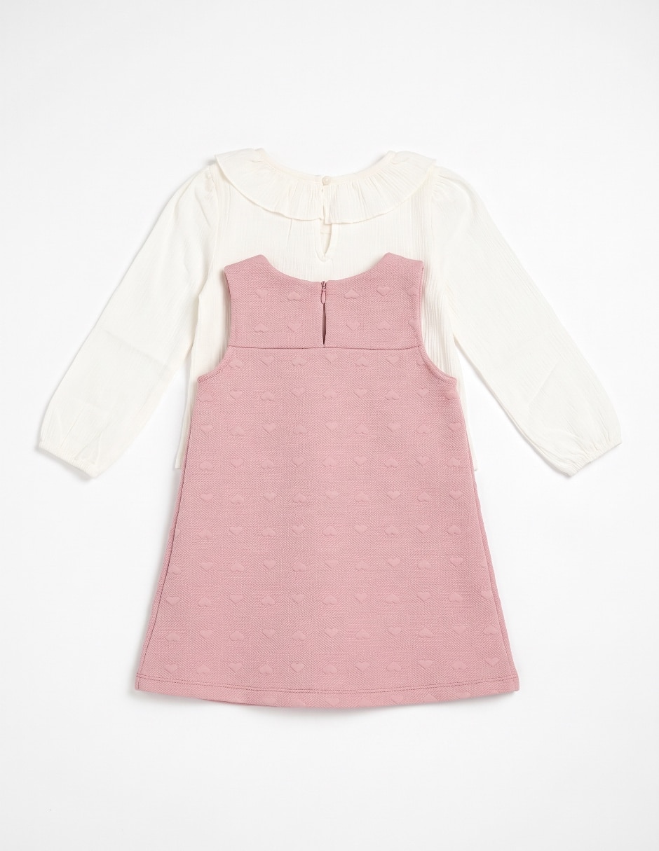 Conjunto jumper de Rayón para bebé niña 4