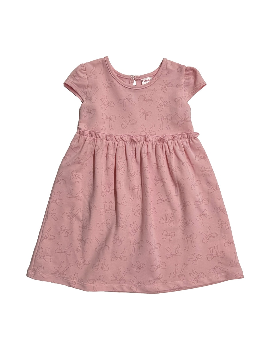 Vestido manga cap para bebé niña Vestido manga cap para bebé niña