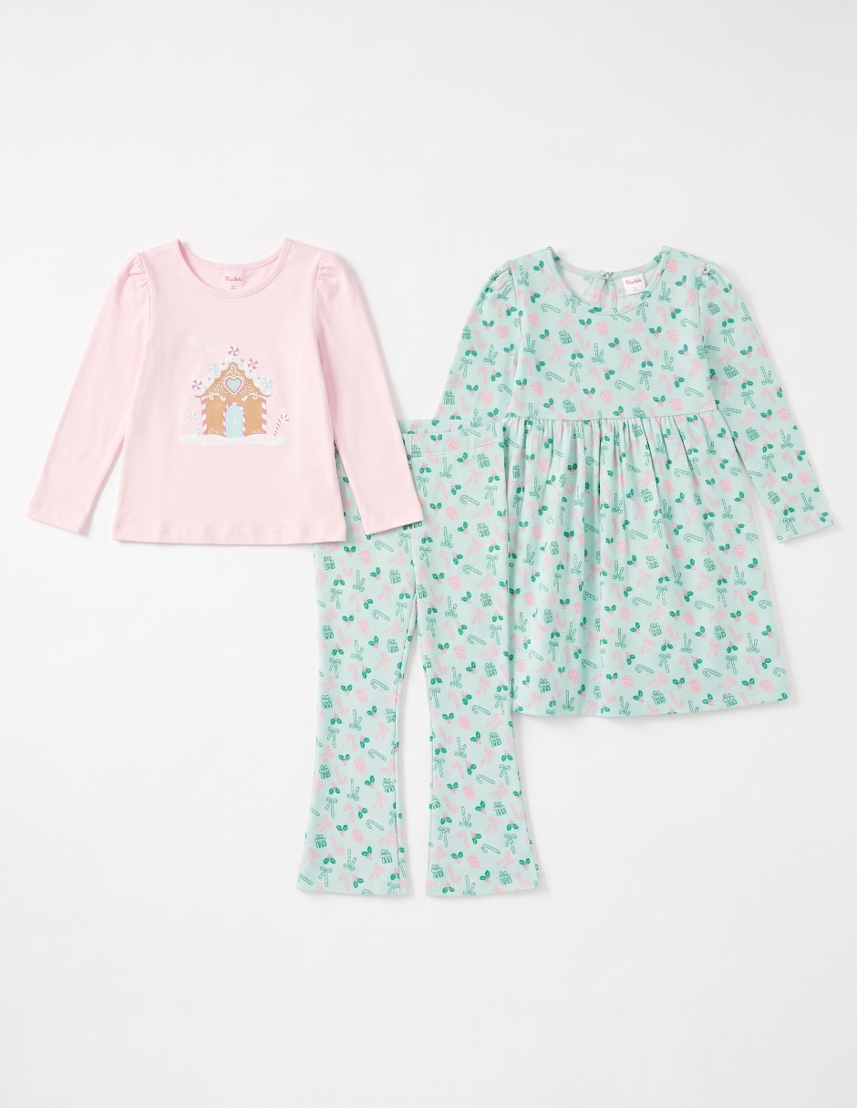 Conjunto de 3 piezas de algodón para bebé niña 3