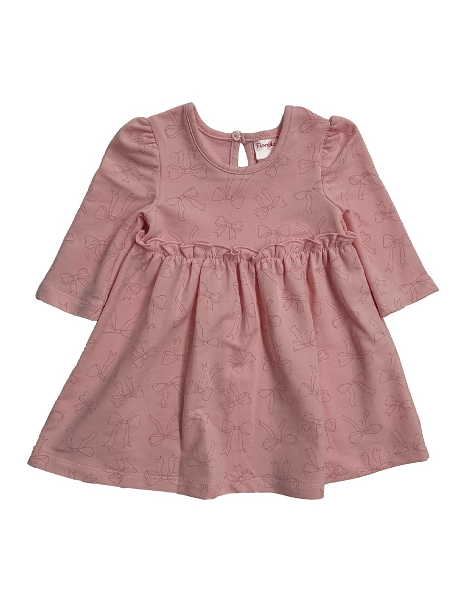 Vestido manga larga para bebé niña