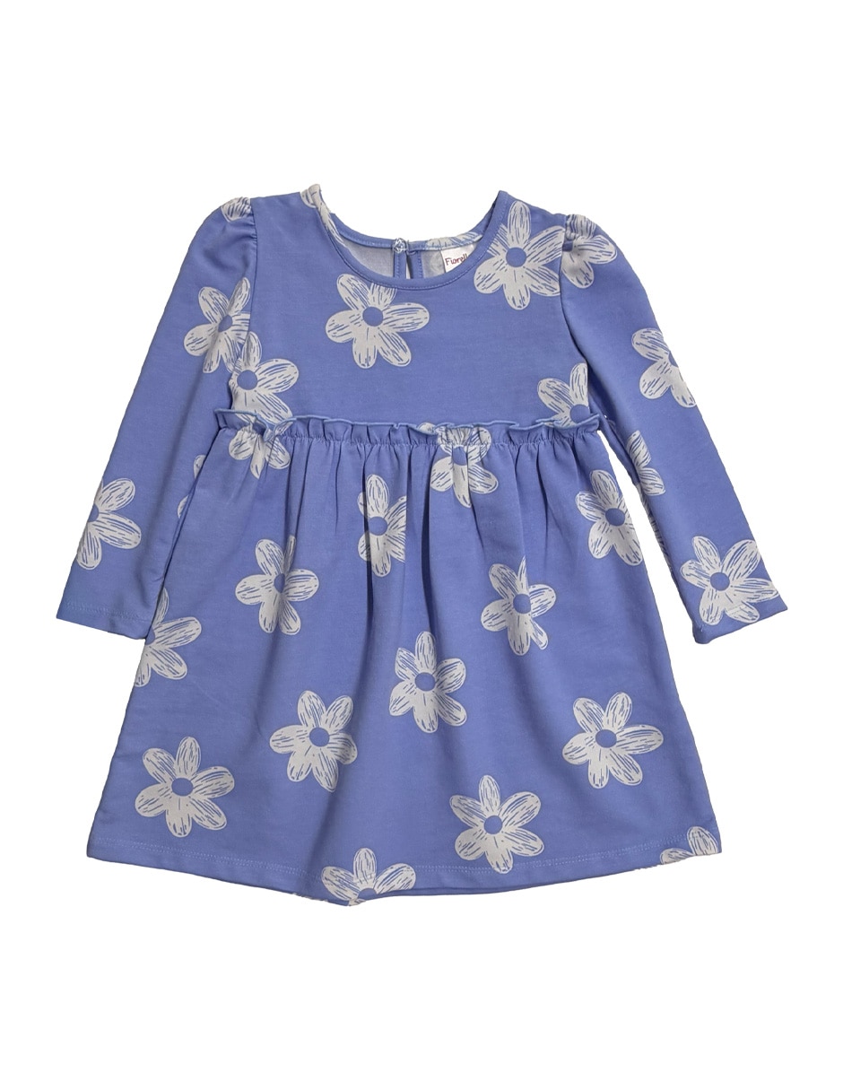 Vestido manga larga para bebé niña