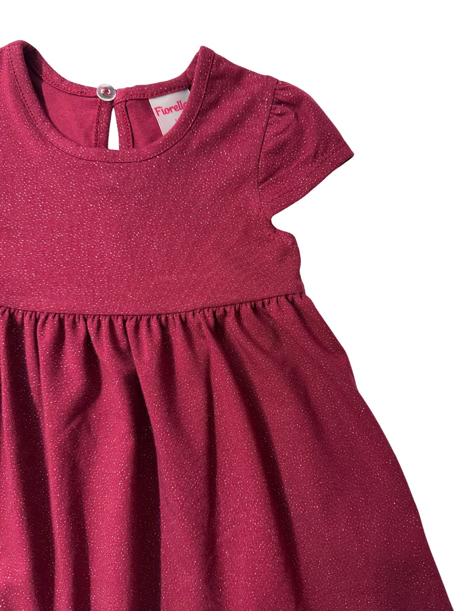 Set vestido manga cap para bebé niña 3