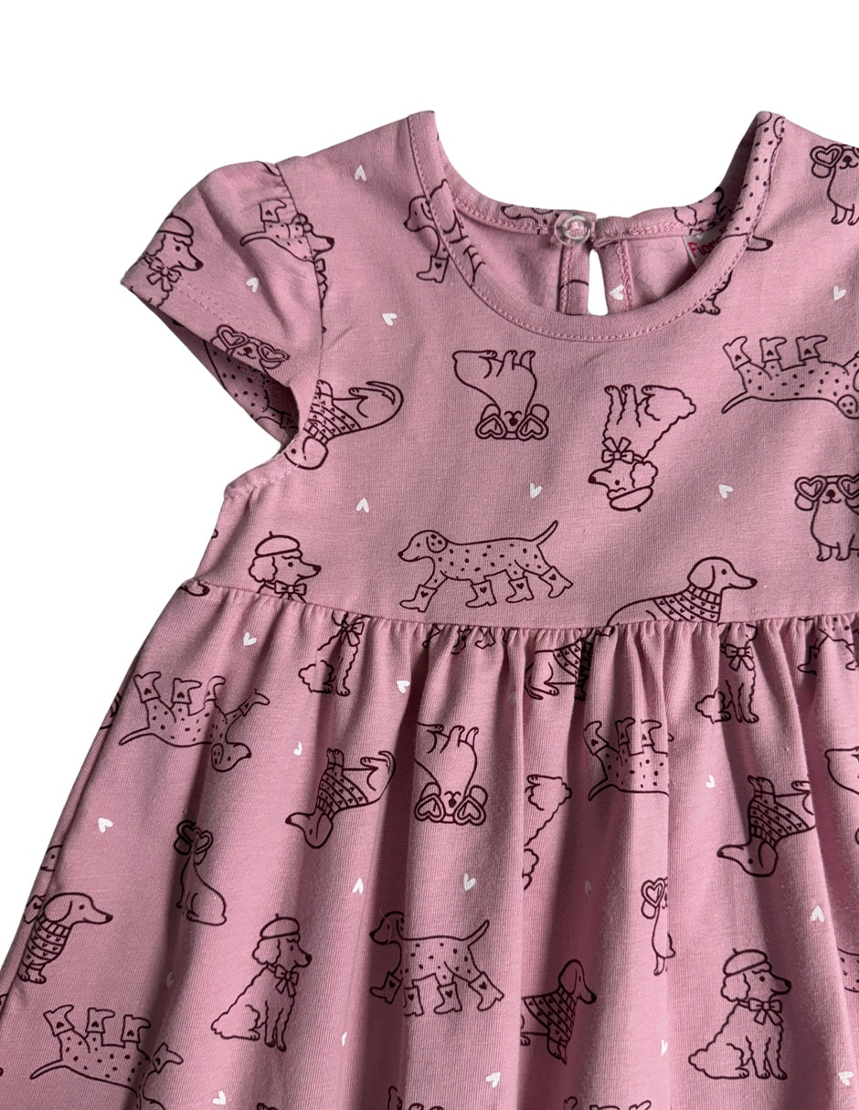 Set vestido manga cap para bebé niña 2
