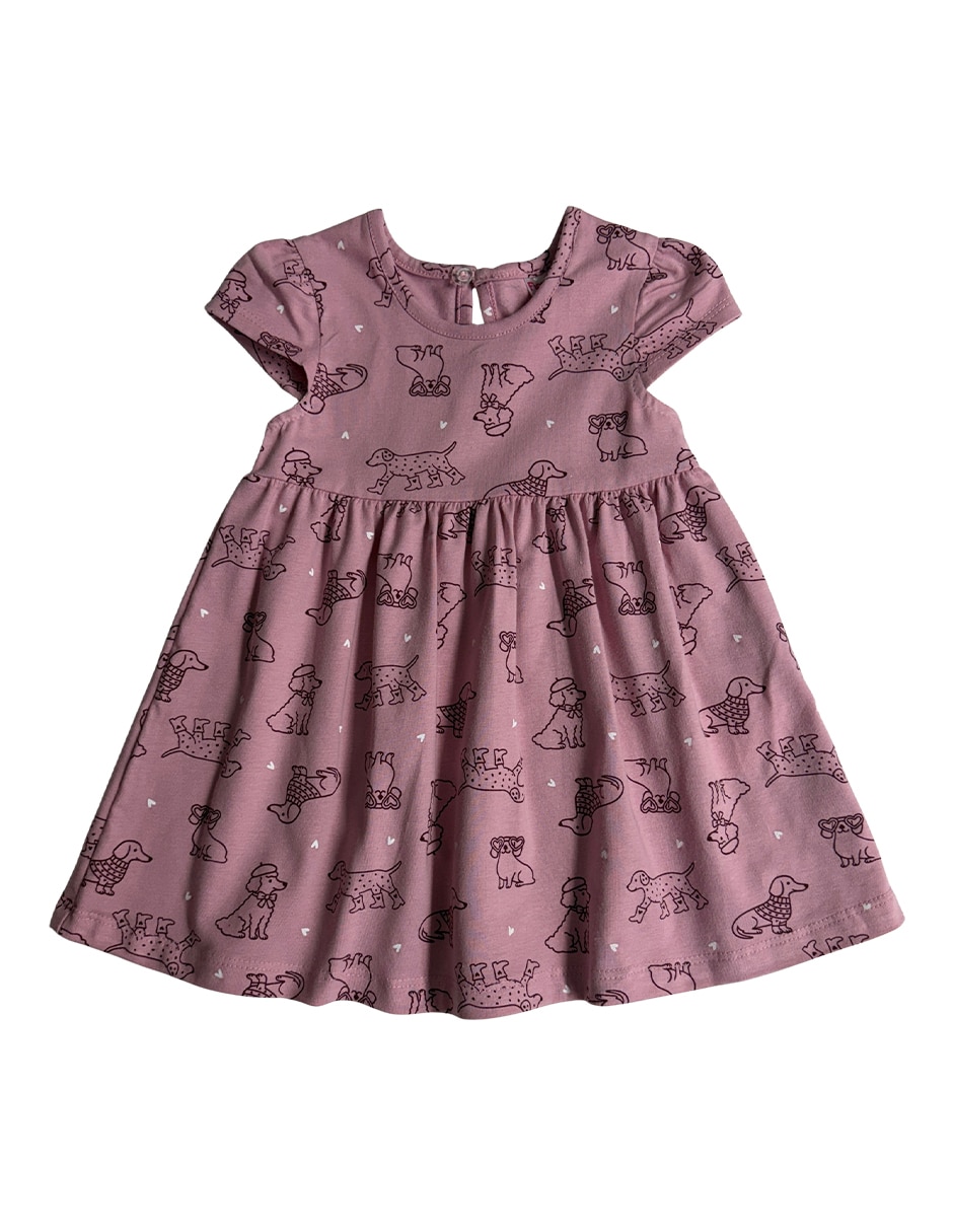 Set vestido manga cap para bebé niña 6