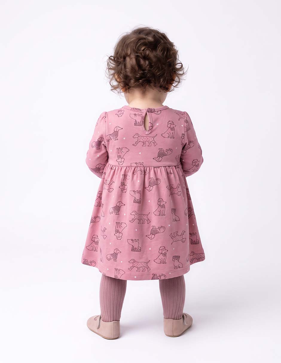 Set vestido manga larga para bebé niña 5