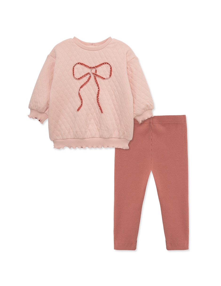 Conjunto casual de algodón para bebé niña