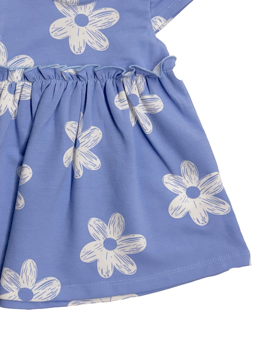 Vestido manga cap para bebé niña 3