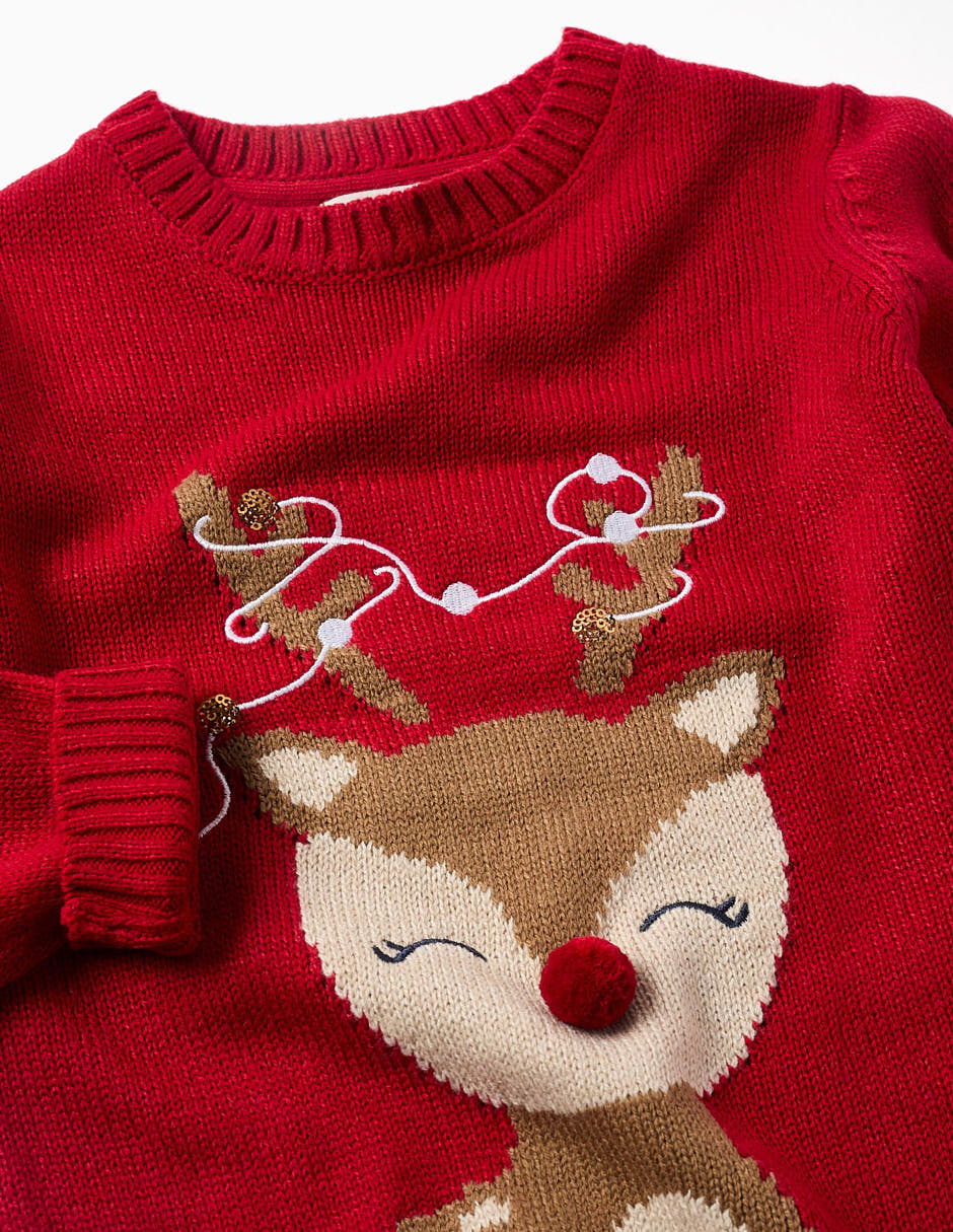 Suéter tejido Navidad para bebé niño 3
