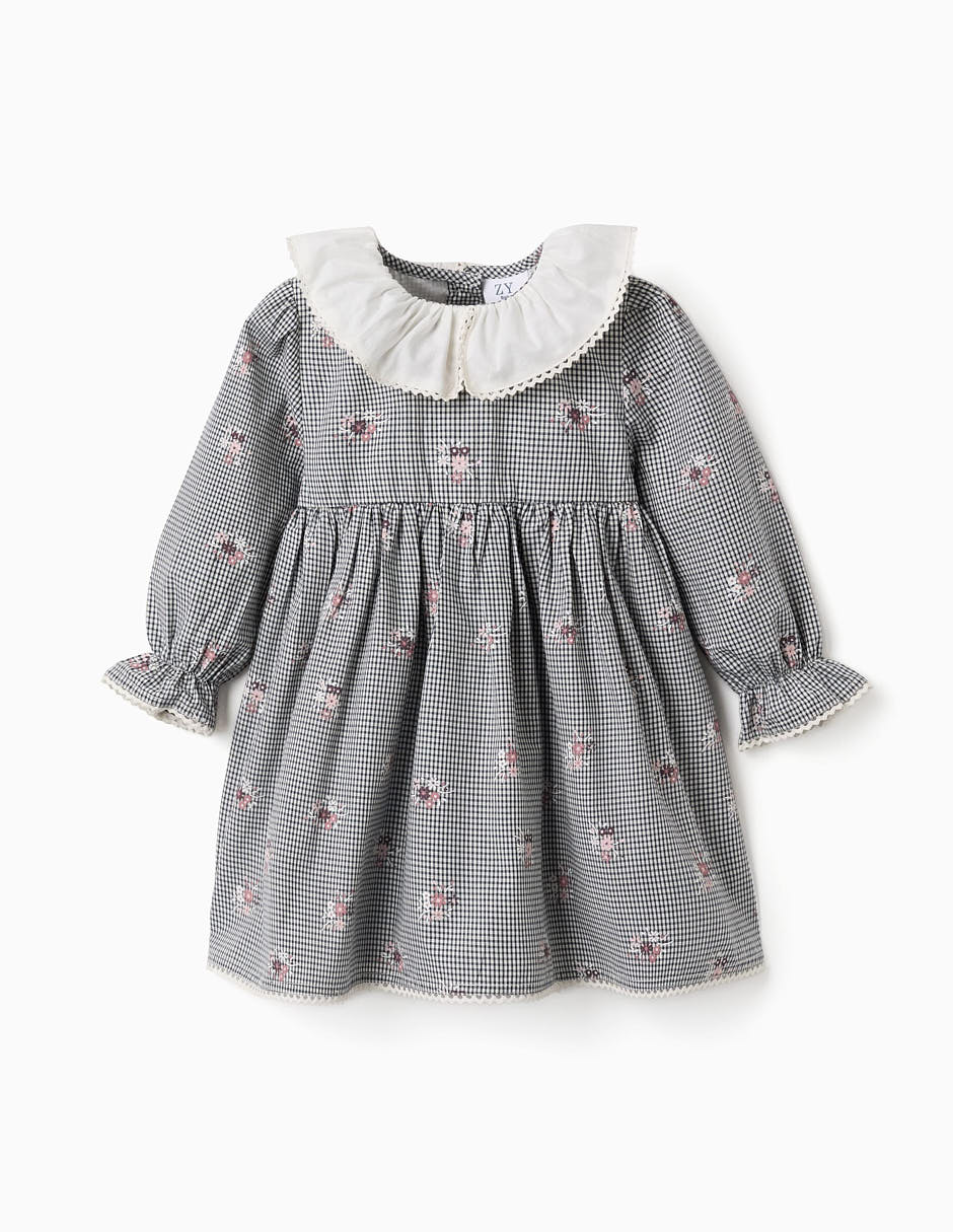 Vestido manga larga para bebé niña Vestido manga larga para bebé niña
