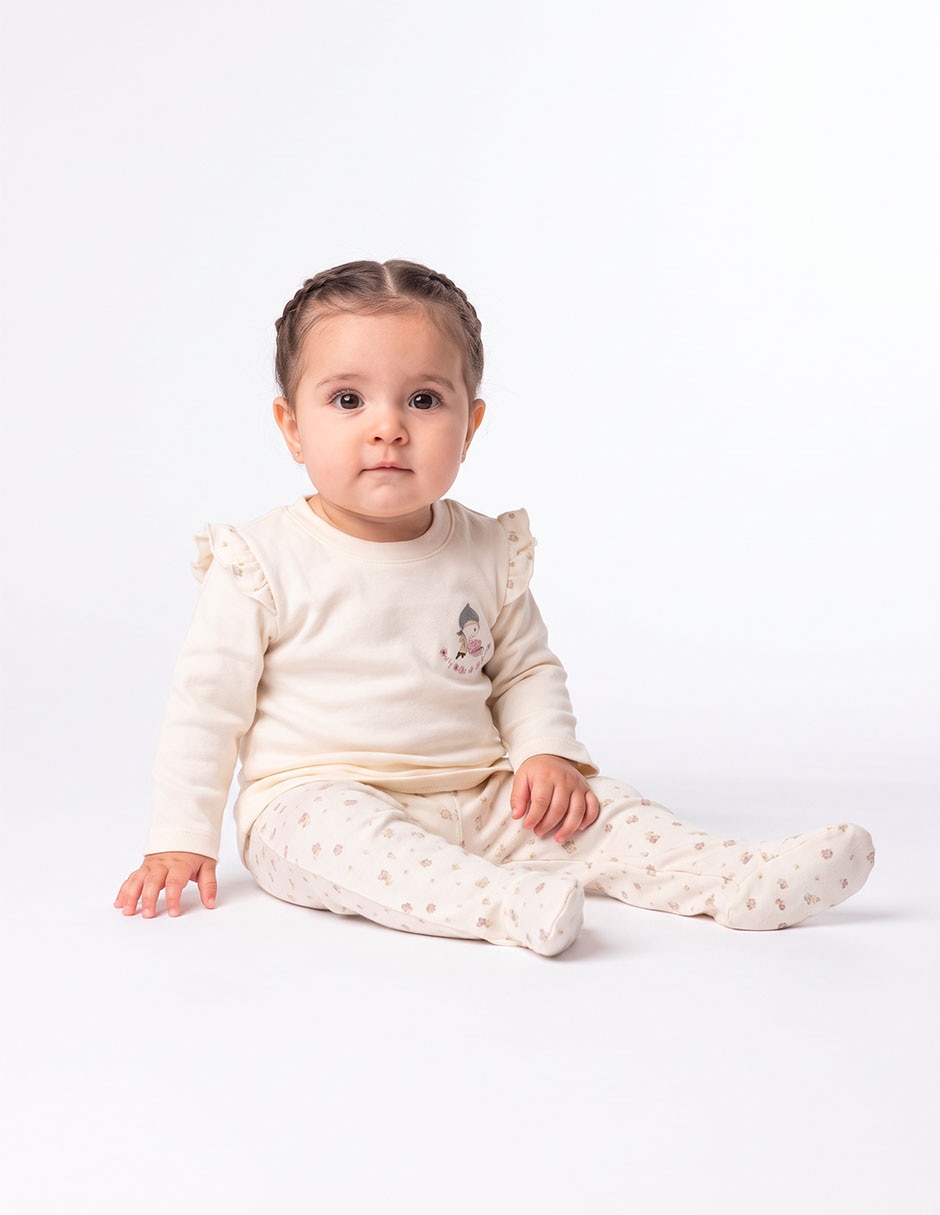 Conjunto de algodón para bebé niña Conjunto de algodón para bebé niña