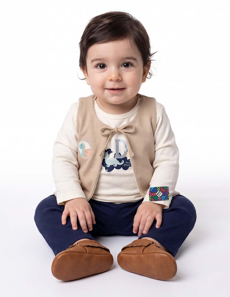Conjunto casual de algodón para bebé niño