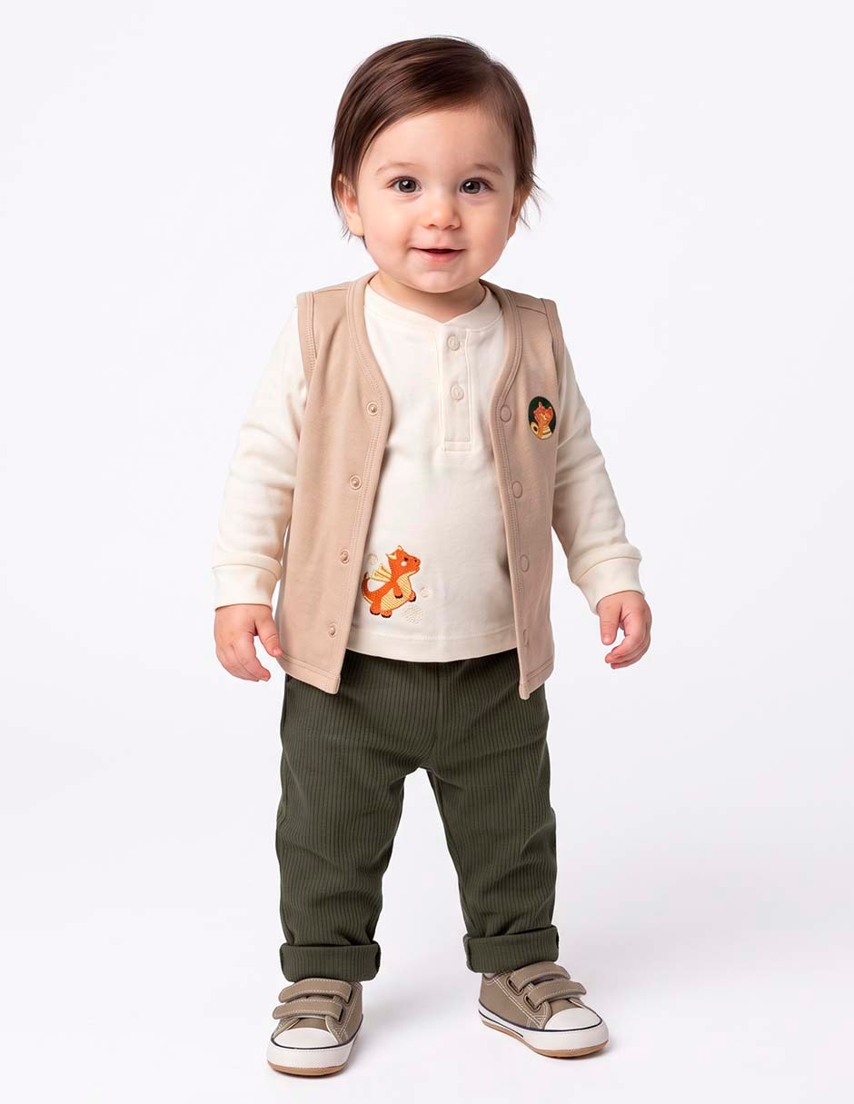 Conjunto casual de algodón para bebé niño
