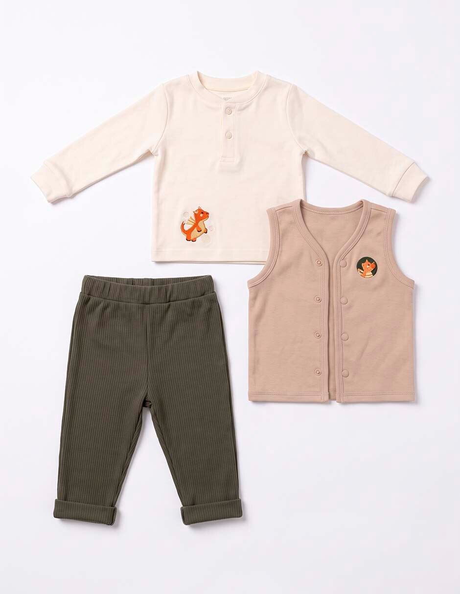 Conjunto casual de algodón para bebé niño 3