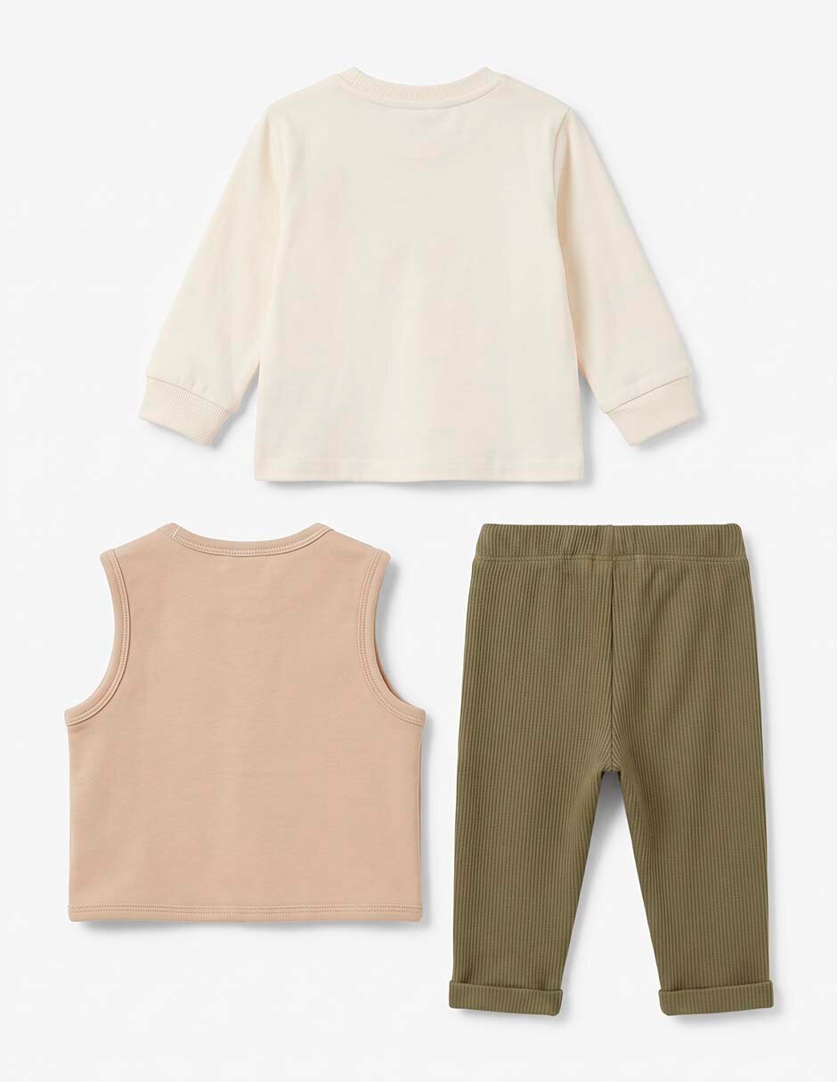 Conjunto casual de algodón para bebé niño 4