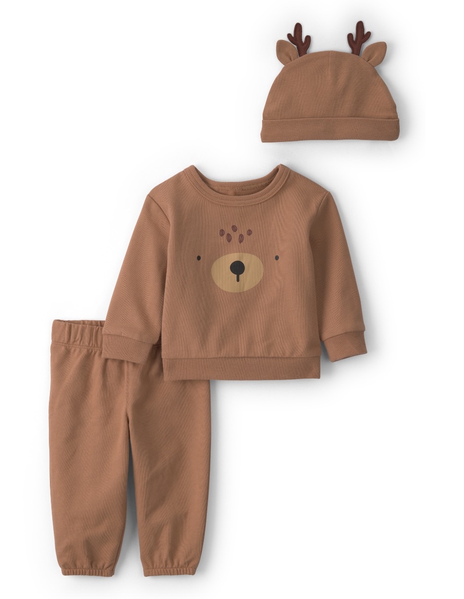 Conjunto casual de algodón para bebé unisex