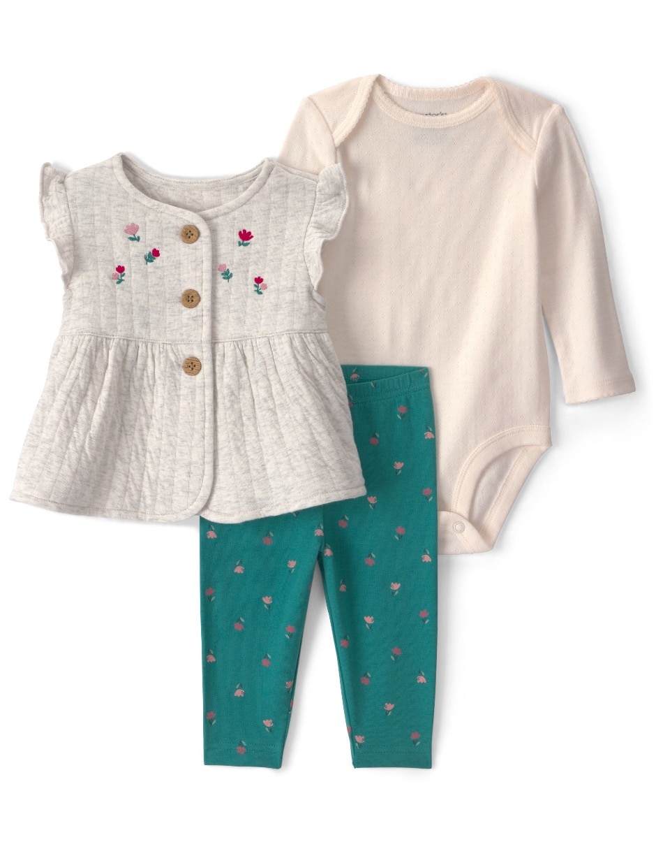 Conjunto casual de algodón para bebé niña Conjunto casual de algodón para bebé niña