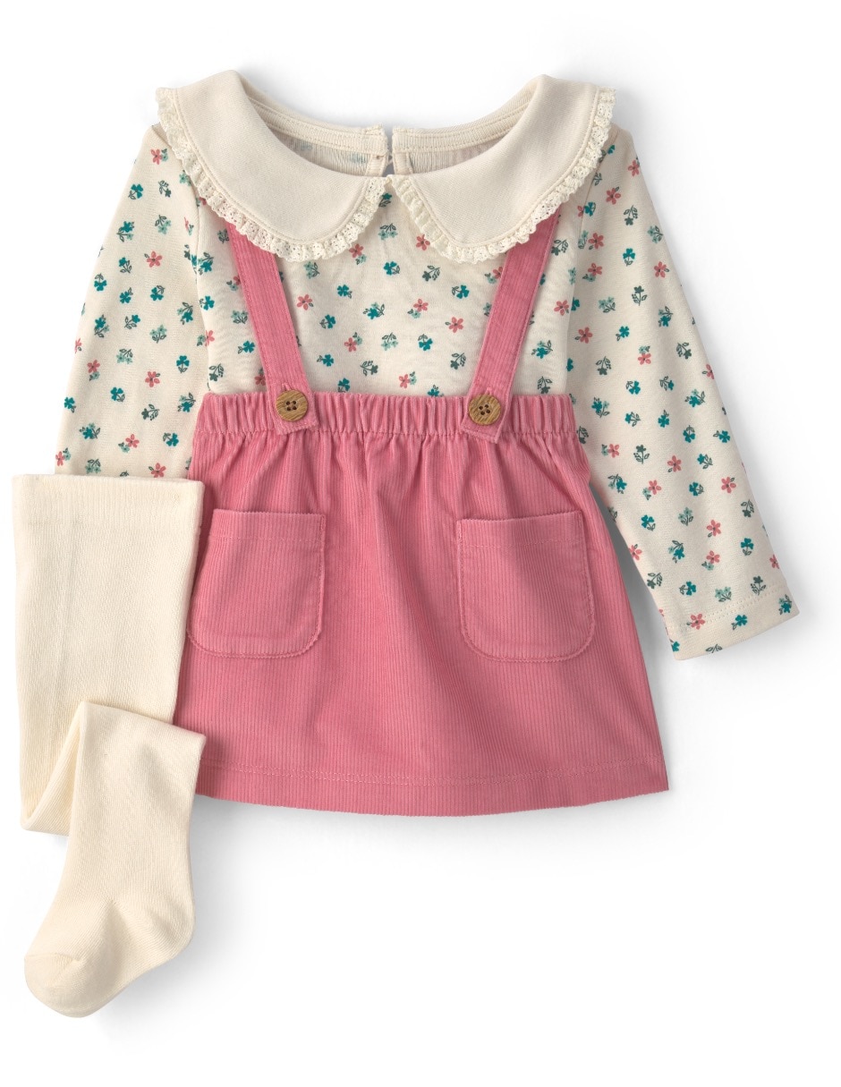 Conjunto casual de algodón para bebé niña