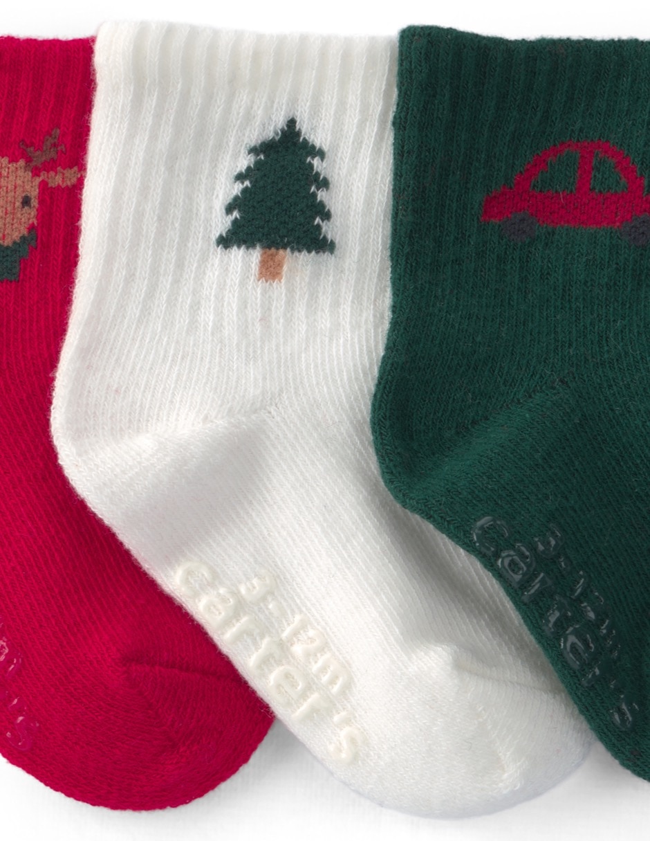 Set calcetín de algodón para bebé niño 3 pares 2