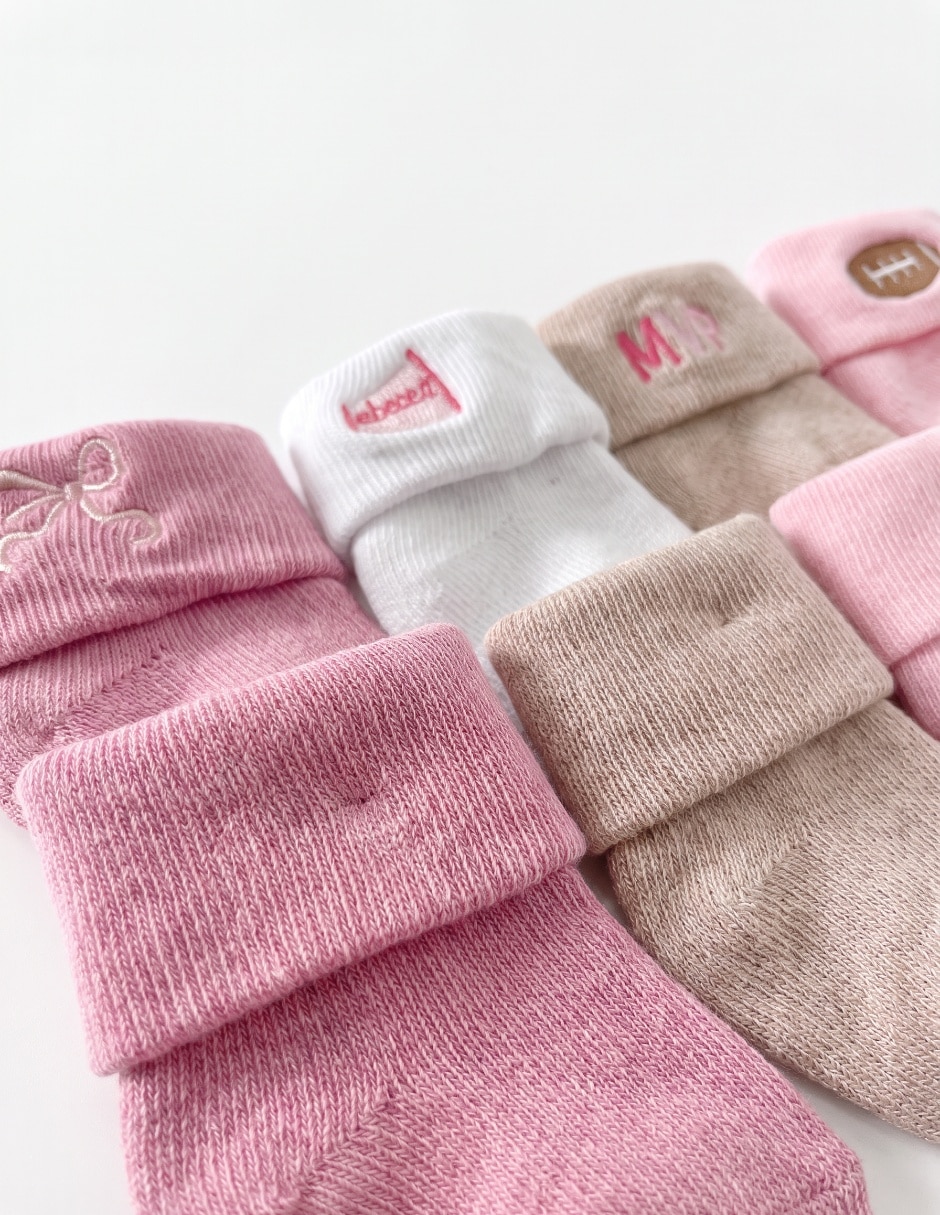 Set de tín antiderrapante de algodón para bebé niña 4 pares 2